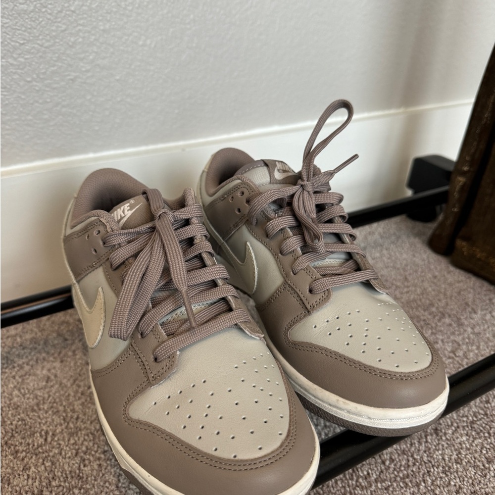 Nike Women's Sneakers in Taupe and Cream